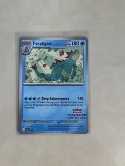 Pokemon TCG Feraligatr SVP 213 Black Star Promo Illustration Contest 2024 Card - Image 1