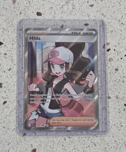 Pokemon TCG Hilda Full Art Trainer White Flare English Card 164/086 Fast Ship - Image 1
