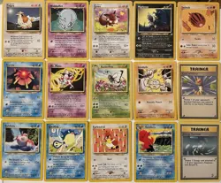 Vintage Pokemon Card Lot Of 15 Unlimited Non-Holo Rares Various Sets 1999 WOTC - Image 1