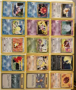 Vintage Pokemon Card Lot Of 15 Unlimited Non-Holo Rares Various Sets 1999 WOTC - Image 2