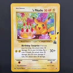Pokemon Pikachu TCG Celebrations Birthday Promo Holo Card #24 - Image 1