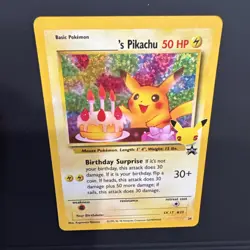Pokemon Pikachu TCG Celebrations Birthday Promo Holo Card #24 - Image 3