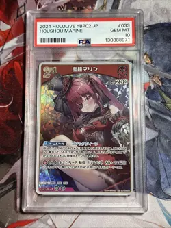 Hololive Card Game hBP02-033 Houshou Marine RR Quintet Spectrum PSA 10 - Image 1