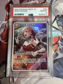 Hololive Card Game hBP02-059 Mori Calliope RR Quintet Spectrum PSA 10 - Image 1