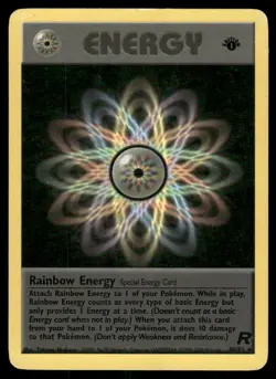 Pokemon Cards Rainbow Energy 80/82 1ST EDITION Team Rocket Rare HP - Image 1