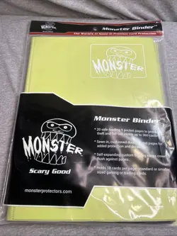 Monster Binder - 4 Pocket Trading Card Album - Holofoil Yellow - Holds 160 Cards - Image 1