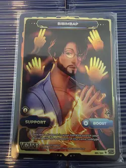 VCard Awakened Worlds Secret Rare Bibimbap Support Card 1st Edition 253/250 - Image 1
