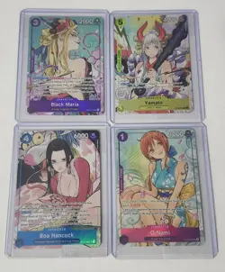 One Piece Illustration Cards Vol 1 & 2 Sequential Nami, Boa, Blk Maria, Yamato - Image 1