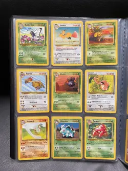 NEAR MINT - Jungle Set Complete Common and Uncommon 1999 Pokemon Cards Bundle - Image 1