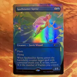 MTG Foil Borderless Spellstutter Sprite SLD: Faerie, Faerie, Faerie Rad NM!! - Image 1