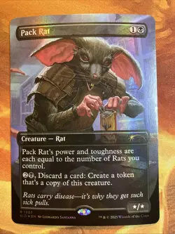 MTG Rainbow Foil Borderless Pack Rat SLD: MagicCon: The Gathering NM!! - Image 1