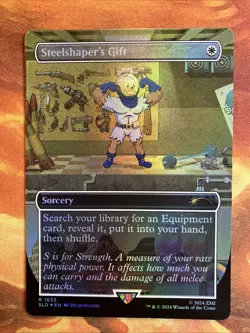 MTG Rainbow Foil Borderless Steelshaper's Gift SLD: X FalloutR: S.P.E.C.I.A.L.!! - Image 1