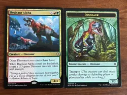 1x REGISAUR ALPHA + TOKEN - Dinosaur - Ixalan - MTG - NM - Magic the Gathering - Image 1