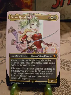 MTG Terra, Herald of Hope Commander: Final Fantasy Regular Borderless Mythic NM - Image 1