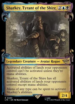 MTG SHARKEY, TYRANT OF THE SHIRE 680 FOIL EXC - TIRANNO DELLA CONTEA LTR X EN - Image 1