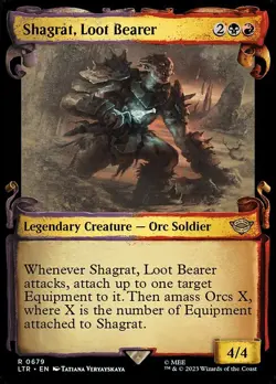 MTG SHAGRAT, LOOT BEARER 679 FOIL EXC SHAGRAT, PORTATORE DEL BOTTINO LTR X EN - Image 1