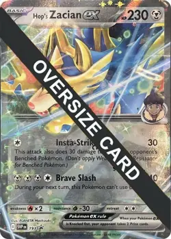Moderately Played, English Pokemon Holo Hop's Zacian ex - SVP193 - Oversized Pro - Image 1