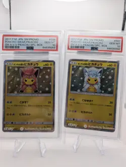 2017 Pokemon Poncho-Wearing Pikachu Alolan Vulpix 037 038/SM-P PSA 10 Sequential - Image 1