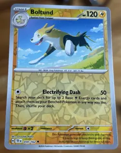 Pokemon Boltund Reverse Holo Uncommon SV05: Temporal Forces 059/162 - Image 1