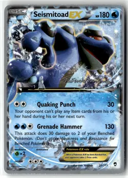 Seismitoad EX ⭐ 20/111 Holo Rare EX Furious Fists World Championship Pokemon LP - Image 1