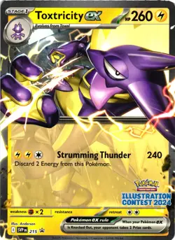 Pokemon TCG Toxtricity ex 215 Illustration Contest 2024 Black Star Promo NM - Image 1