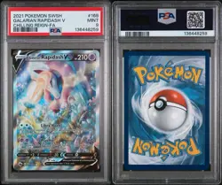 Pokemon Galarian Rapidash 168/198 Alternate Art Rare Chilling Reign PSA 9 - Image 5