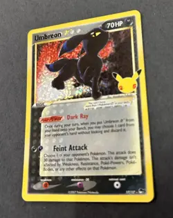 Umbreon Gold Star 17/17 Celebrations: Classic Collection Holo Pokemon English NM - Image 1