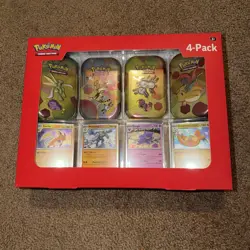 Pokemon 151 Mini Tins 4 Pack Sam’s Club Exclusive- Each Tin Has Two Packs - Image 1