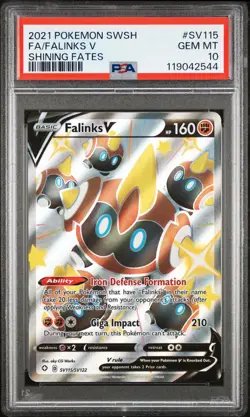 Falinks V Shining Fates PSA 10 2021 Pokemon Sword & Shield Shining Fates #SV115 - Image 1
