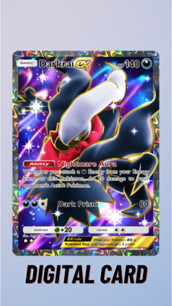 Darkrai EX Space-Time Smackdown Pokemon TCG Pocket Trade 2 Star ⭐⭐ (English) - Image 1