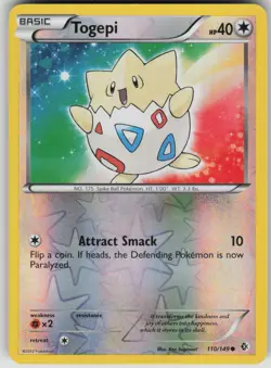 Pokemon TCG Togepi Common Reverse Holo Boundaries Crossed 110/149 - Image 1