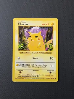 Pikachu 58/102 Base Set Shadowless Red Cheeks Pokemon - Image 1