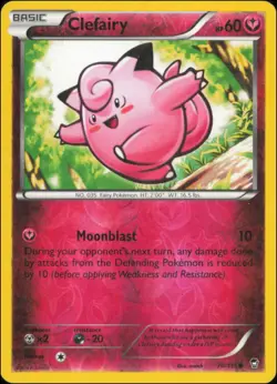 Pokemon - Clefairy (70) #70/111 - XY - Furious Fists Reverse Holo - Image 1