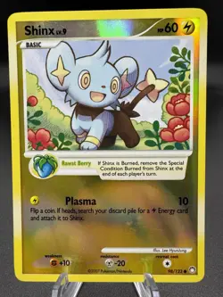 Pokemon TCG Shinx 98/123 Mysterious Treasures Reverse Holo - HP/Damaged - Image 1