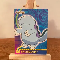 Topps Pokemon Johto Series 1 -- Quagsire #195 -- Blue Label -- Non Holo - Image 1