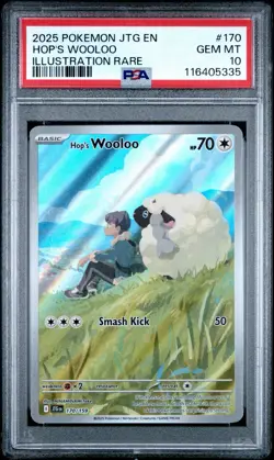 Hop's Wooloo Illustration Rare PSA 10 Pokemon Journey Together 170/159 - Image 1