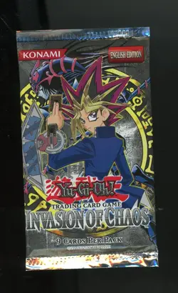 Yugioh Invasion of Chaos Sealed Booster Pack Unweighed - Image 1