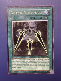 Yugioh Swords of Concealing Light FET-EN042 Ultimate Rare Unlimited LP/MP - Image 1