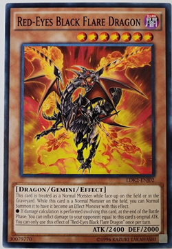 YUGIOH - Red-Eyes Black Flare Dragon - LDK2-ENJ02 - Unlimited - Common - NM/M - Image 1