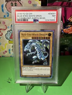 2018 Yu-Gi-Oh! LCKC Mega Pack Blue-Eyes White Dragon #LCKC-EN001 PSA 7 NRMT - Image 4