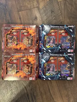 Lot Of 4 - One Piece 13 OP-13 Illustration Boxes (IB-05) Vol.5 ×2 and Vol.6 ×2 - Image 1