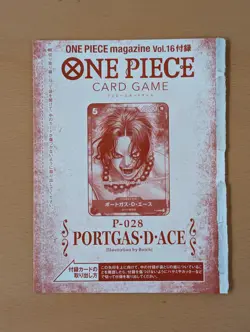 Portgas D Ace P-028 Promo One Piece Card Game Magazine Vol.16 Boichi Sealed JP - Image 2