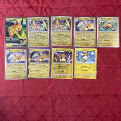 Pokemon Raichu Card Lot of 9 Cards Please See Pictures for Condition - Image 1