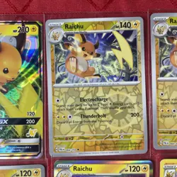 Pokemon Raichu Card Lot of 9 Cards Please See Pictures for Condition - Image 3