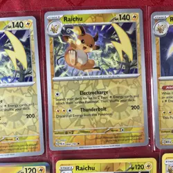 Pokemon Raichu Card Lot of 9 Cards Please See Pictures for Condition - Image 4