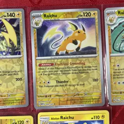 Pokemon Raichu Card Lot of 9 Cards Please See Pictures for Condition - Image 5