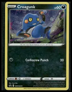 Croagunk #SWSH245 Cosmos Holo Sword & Shield Promo Cards VLP - Image 1