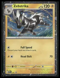 Zebstrika #201 Cosmos Holo Scarlet & Violet Promo Cards NM - Image 1