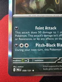 Pokemon TCG Umbreon Holo Rare Prismatic Evolutions Card 059/131 NM Condition - Image 4