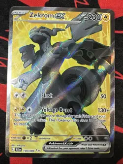 Pokemon Zekrom EX Full Art Holo Black Bolt Ultra Rare Card 158/086 NM Condition - Image 2